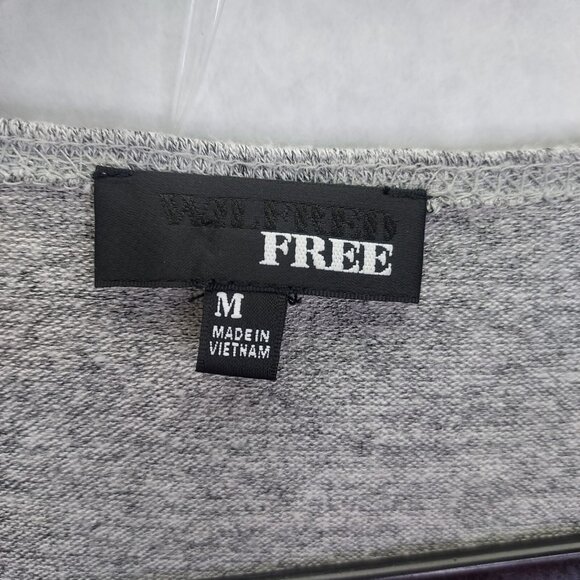 Wilfred Free Aritzia Klum Faux Wrap Dress M Heather Grey Long Sleeve Ruched Midi - Picture 8 of 13